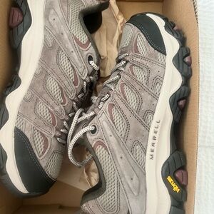 Merrell Women's Trail Sneakers in Taupe and Black